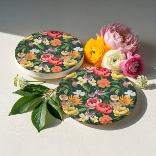 Elegant Blooming Floral Botanical Garden Girly Paper Plate