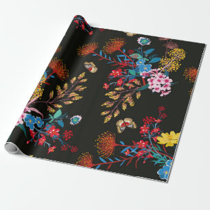 Elegant Blooming Garden floral and butterflies in  Wrapping Paper