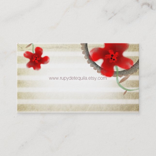 Elegant Blossom Chic Business Card (Front)