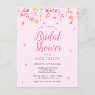 Elegant Blossom Floral Bridal Shower Invitation