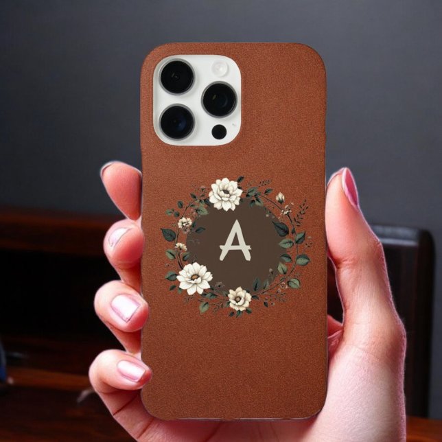  Elegant Blossom Monogram Case-Mate iPhone Case (Creator Uploaded)