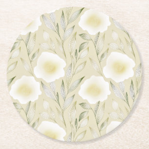 Elegant Blossoms Paper Coaster