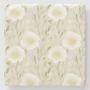 Elegant Blossoms Stone Coaster