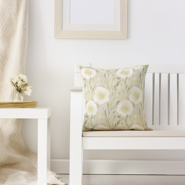 Elegant Blossoms Throw Pillow  (Creator Uploaded)