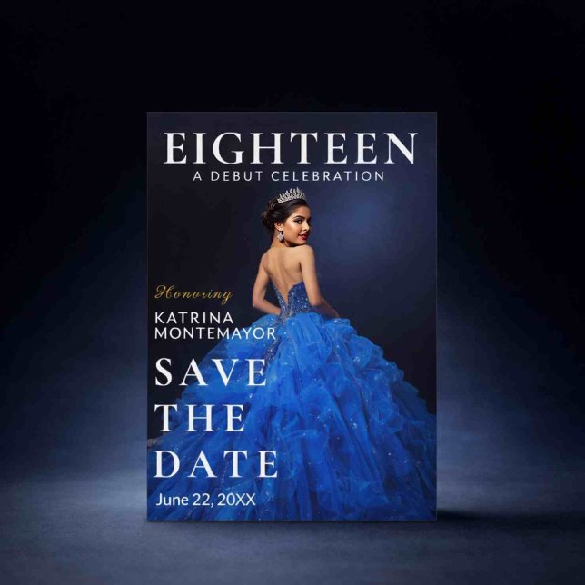 Elegant Blue 18th Save Date (Creator Uploaded)