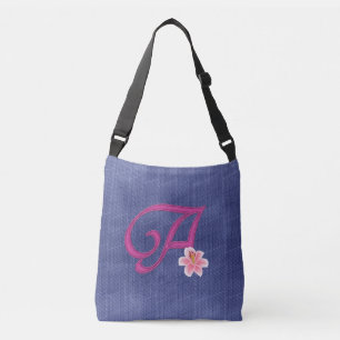 Elegant Blue A Crossbody Bag