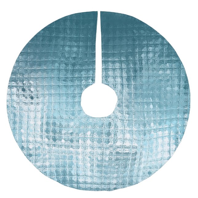 Elegant Blue Abstract: Beautiful Background Brushed Polyester Tree Skirt (Front)