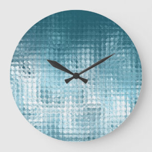 Elegant Blue Abstract: Beautiful Background Large Clock
