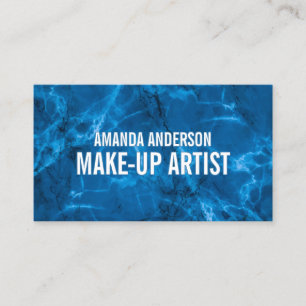 Elegant Blue Abstract Marble Design Business Card