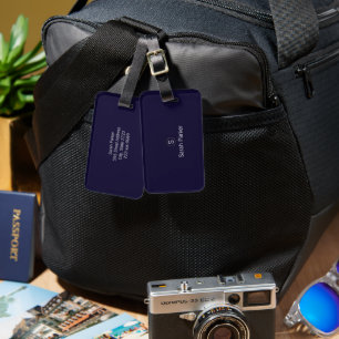 Elegant blue Acrylic Luggage Tag