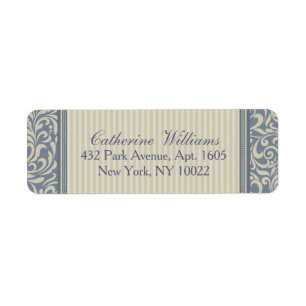 Elegant Blue and Beige Baroque Pattern