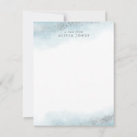 Elegant Blue and Silver Cloud Personalised