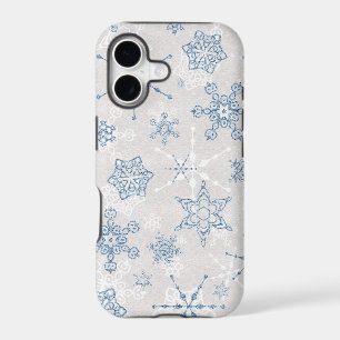 Elegant Blue and Silver Winter Snowflake