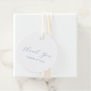 Elegant Blue and White Coastal Chic Wedding Favour Tags