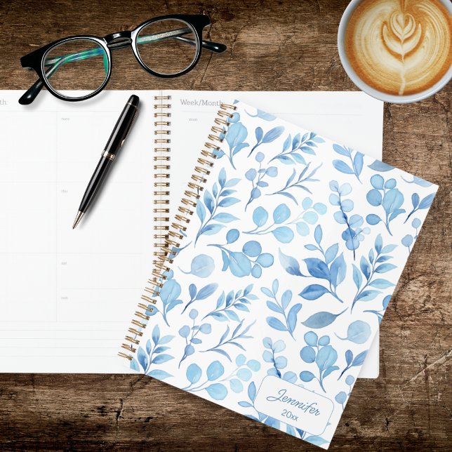 Elegant Blue and White Foliage  Planner (Creator Uploaded)