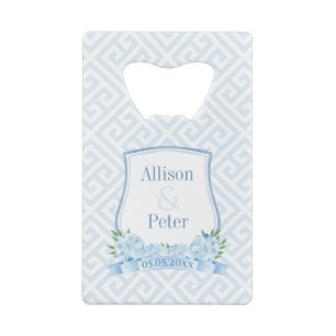 Elegant Blue And White Hydrangea Wedding Crest