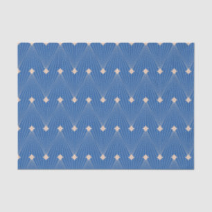 Elegant Blue and White Simple Geometric Christmas Tissue Paper