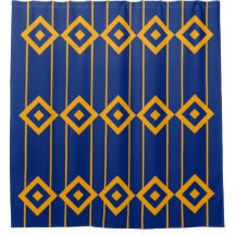 Elegant blue and yellow geometric pattern