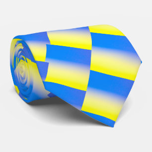 Elegant Blue and Yellow Ukraine Inspired Peace Tie