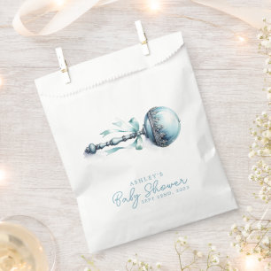 Elegant Blue Baby Rattle Boy Baby Shower Favour Bags