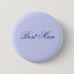 Elegant Blue Best Man 6 Cm Round Badge