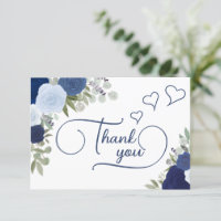 Elegant Blue Boho Chic Roses Bridal Shower