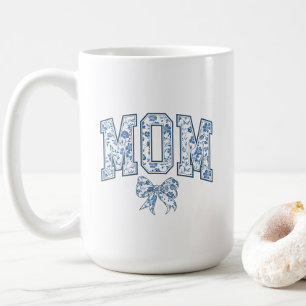 Elegant Blue Bow Chinoiserie Mum  Coffee Mug
