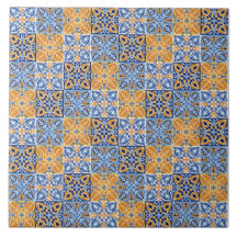 Elegant blue& brow yellow Italian pattern