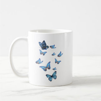 Elegant Blue Butterflies Mug | Nature and Bo Desig