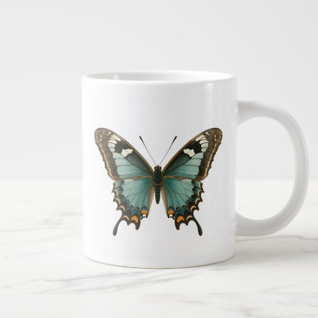 Elegant Blue Butterfly Coffee Mug (Right)