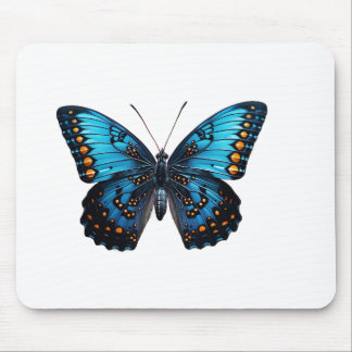 🦋 "Elegant Blue Butterfly - Nature-Inspired Mouse Pad