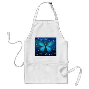 Elegant Blue Butterfly Standard Apron