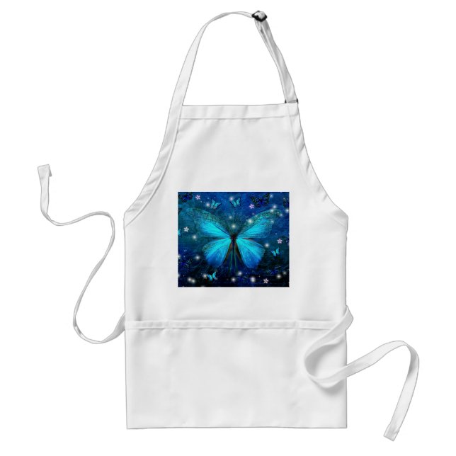 Elegant Blue Butterfly Standard Apron (Front)