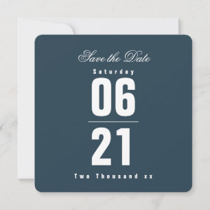 Elegant Blue Celebration   Solid   Save the Date