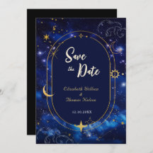 Elegant blue celestial wedding