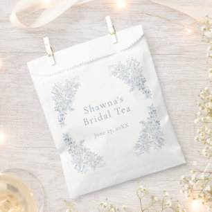 Elegant Blue Chinoiserie Nature Bird Bridal Shower Favour Bags