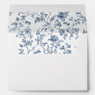 Elegant Blue Chinoiserie Wedding Envelope