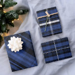 Elegant blue Christmas flannel plaid pattern Wrapping Paper Sheet<br><div class="desc">Elegant blue Christmas flannel plaid pattern</div>