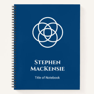 Elegant Blue Circles Logo  Notebook