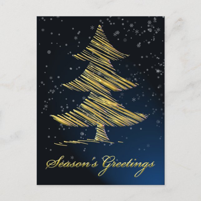 elegant blue Corporate  Greeting PostCards (Front)
