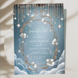 Elegant Blue Crystal DropsSave The Date Invitation<br><div class="desc">Elegant,  modern,  and delicate Elegant Blue Crystal Drops Save The Date wedding invitation that you can customise with your info to make it furthermore special. The romantic minimalist design features lovely and elegant calligraphy on a Beautiful background with a clean and simple look.</div>
