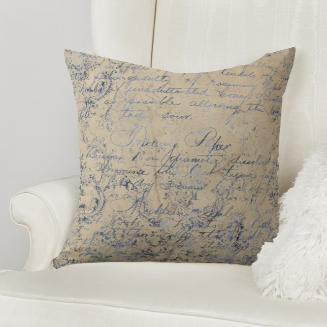 Elegant Blue Damask Cushion (Creator Uploaded)