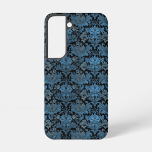 Elegant Blue Damask - Vintage Baroque Floral  Samsung Galaxy Case