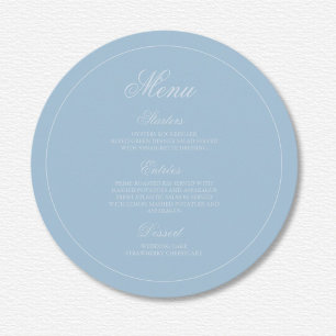 Elegant Blue Diamond Wedding Menu