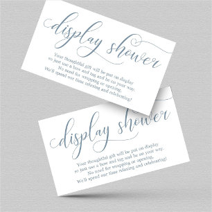 Elegant Blue Display Shower Insert for Invitation