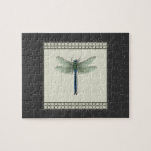 Elegant Blue Dragonfly Jigsaw Puzzle