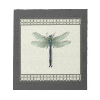 Elegant Blue Dragonfly Notepad