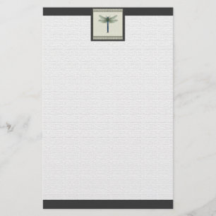 Elegant Blue Dragonfly Stationery