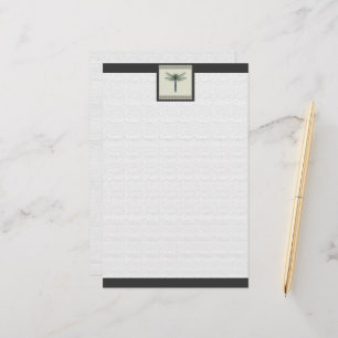Elegant Blue Dragonfly Stationery