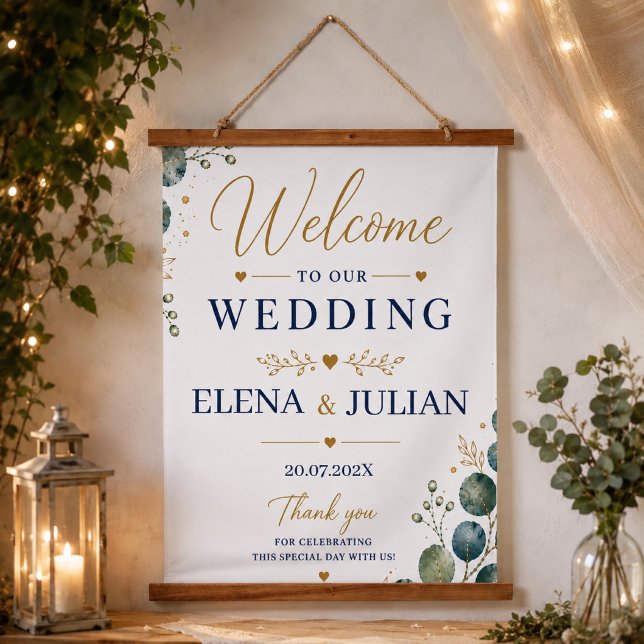 Elegant Blue Eucalyptus  Hanging Tapestry (Creator Uploaded)